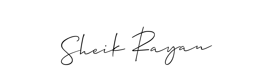 Sheik Rayan stylish signature style. Best Handwritten Sign (Allison_Script) for my name. Handwritten Signature Collection Ideas for my name Sheik Rayan. Sheik Rayan signature style 2 images and pictures png