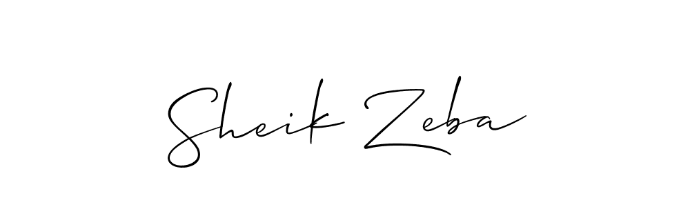 How to make Sheik Zeba name signature. Use Allison_Script style for creating short signs online. This is the latest handwritten sign. Sheik Zeba signature style 2 images and pictures png