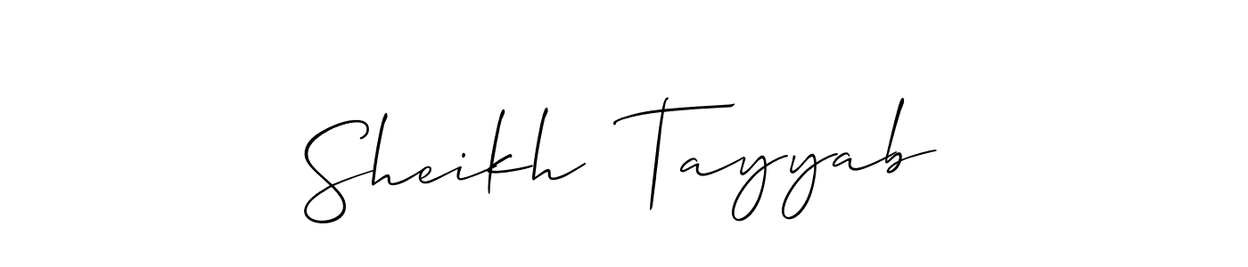 Check out images of Autograph of Sheikh  Tayyab name. Actor Sheikh  Tayyab Signature Style. Allison_Script is a professional sign style online. Sheikh  Tayyab signature style 2 images and pictures png