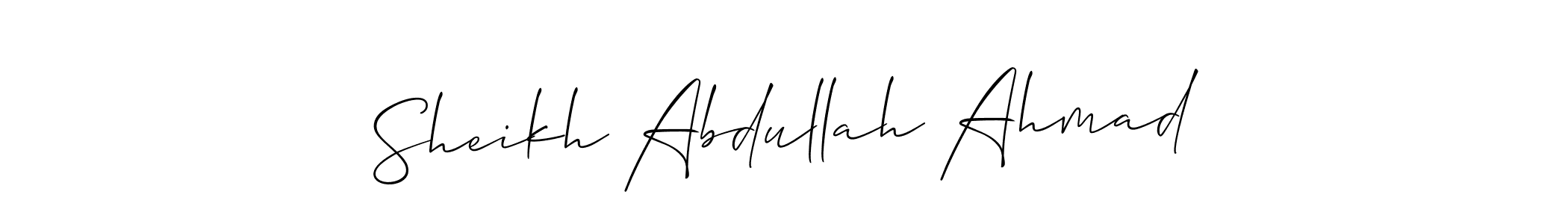 This is the best signature style for the Sheikh Abdullah Ahmad name. Also you like these signature font (Allison_Script). Mix name signature. Sheikh Abdullah Ahmad signature style 2 images and pictures png