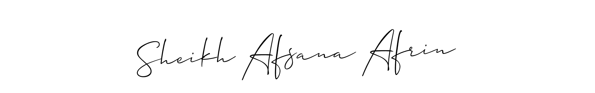 How to make Sheikh Afsana Afrin name signature. Use Allison_Script style for creating short signs online. This is the latest handwritten sign. Sheikh Afsana Afrin signature style 2 images and pictures png