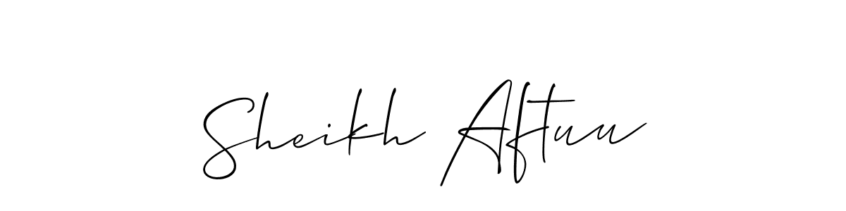You should practise on your own different ways (Allison_Script) to write your name (Sheikh Aftuu) in signature. don't let someone else do it for you. Sheikh Aftuu signature style 2 images and pictures png