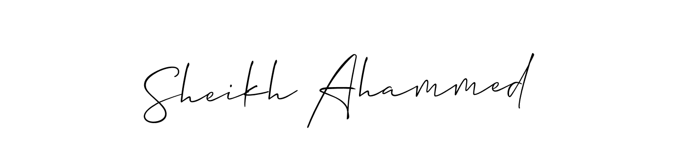 Make a short Sheikh Ahammed signature style. Manage your documents anywhere anytime using Allison_Script. Create and add eSignatures, submit forms, share and send files easily. Sheikh Ahammed signature style 2 images and pictures png