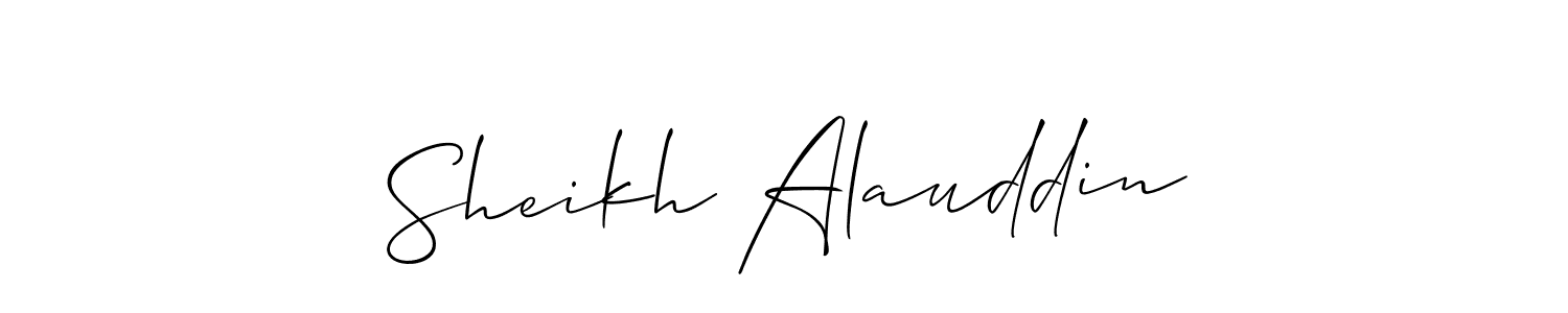 if you are searching for the best signature style for your name Sheikh Alauddin. so please give up your signature search. here we have designed multiple signature styles  using Allison_Script. Sheikh Alauddin signature style 2 images and pictures png