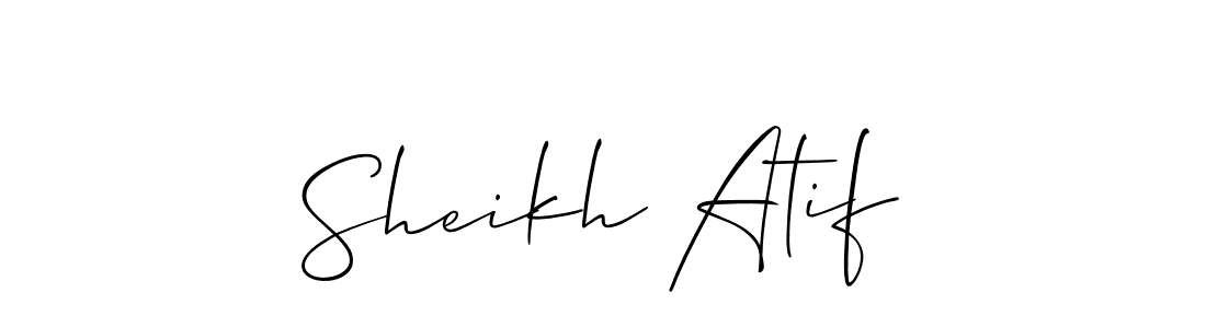 How to make Sheikh Atif signature? Allison_Script is a professional autograph style. Create handwritten signature for Sheikh Atif name. Sheikh Atif signature style 2 images and pictures png