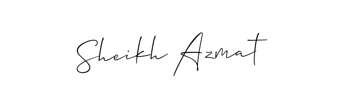 Similarly Allison_Script is the best handwritten signature design. Signature creator online .You can use it as an online autograph creator for name Sheikh Azmat. Sheikh Azmat signature style 2 images and pictures png