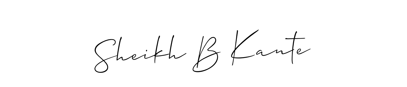 This is the best signature style for the Sheikh B Kante name. Also you like these signature font (Allison_Script). Mix name signature. Sheikh B Kante signature style 2 images and pictures png