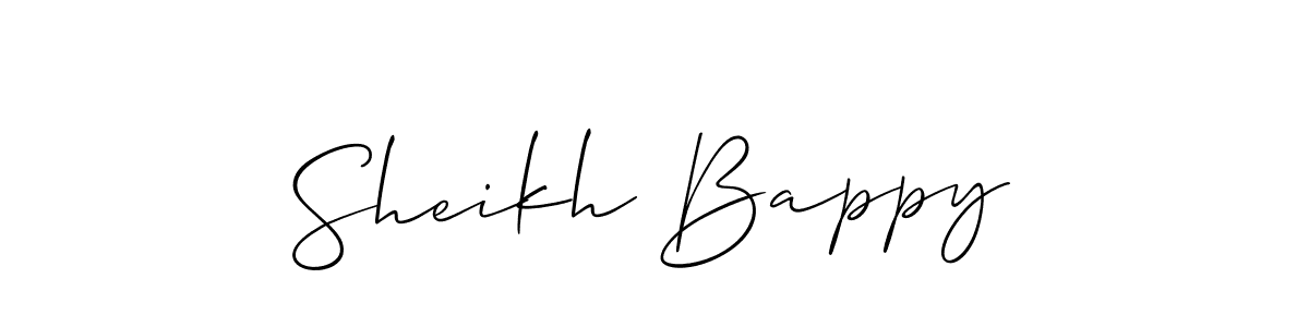 It looks lik you need a new signature style for name Sheikh Bappy. Design unique handwritten (Allison_Script) signature with our free signature maker in just a few clicks. Sheikh Bappy signature style 2 images and pictures png