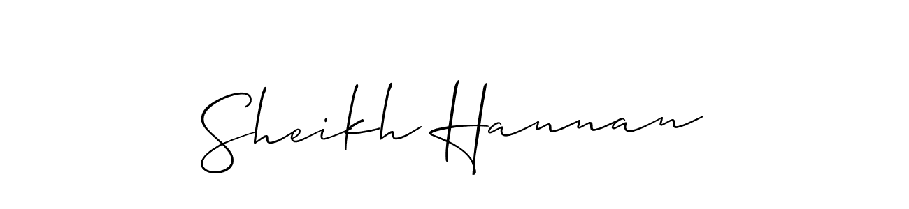 Similarly Allison_Script is the best handwritten signature design. Signature creator online .You can use it as an online autograph creator for name Sheikh Hannan. Sheikh Hannan signature style 2 images and pictures png