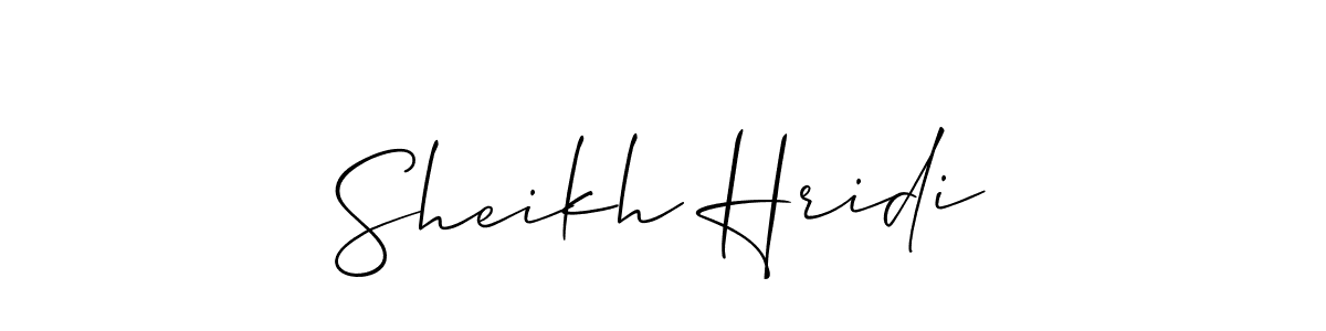 How to Draw Sheikh Hridi signature style? Allison_Script is a latest design signature styles for name Sheikh Hridi. Sheikh Hridi signature style 2 images and pictures png