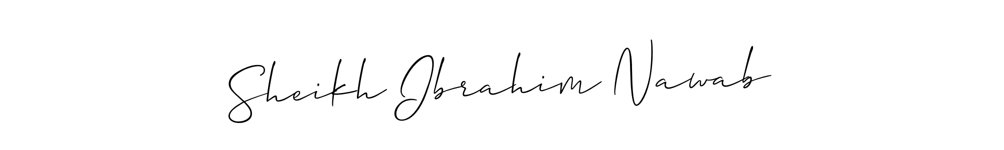 Design your own signature with our free online signature maker. With this signature software, you can create a handwritten (Allison_Script) signature for name Sheikh Ibrahim Nawab. Sheikh Ibrahim Nawab signature style 2 images and pictures png