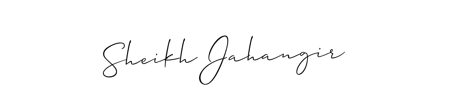 How to Draw Sheikh Jahangir signature style? Allison_Script is a latest design signature styles for name Sheikh Jahangir. Sheikh Jahangir signature style 2 images and pictures png