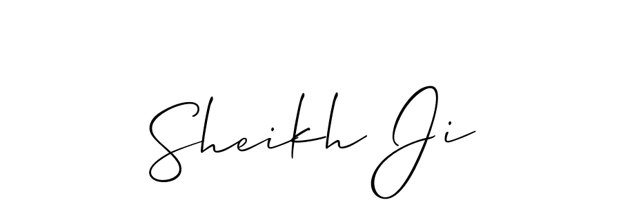 if you are searching for the best signature style for your name Sheikh Ji. so please give up your signature search. here we have designed multiple signature styles  using Allison_Script. Sheikh Ji signature style 2 images and pictures png