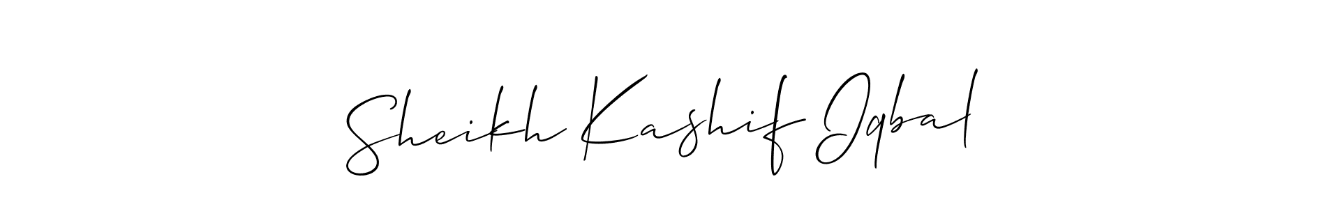 It looks lik you need a new signature style for name Sheikh Kashif Iqbal. Design unique handwritten (Allison_Script) signature with our free signature maker in just a few clicks. Sheikh Kashif Iqbal signature style 2 images and pictures png