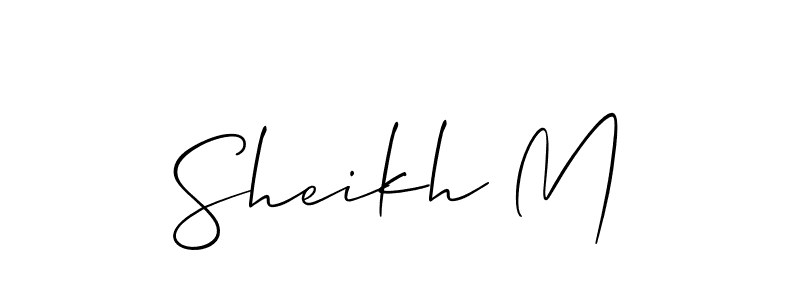 How to make Sheikh M signature? Allison_Script is a professional autograph style. Create handwritten signature for Sheikh M name. Sheikh M signature style 2 images and pictures png