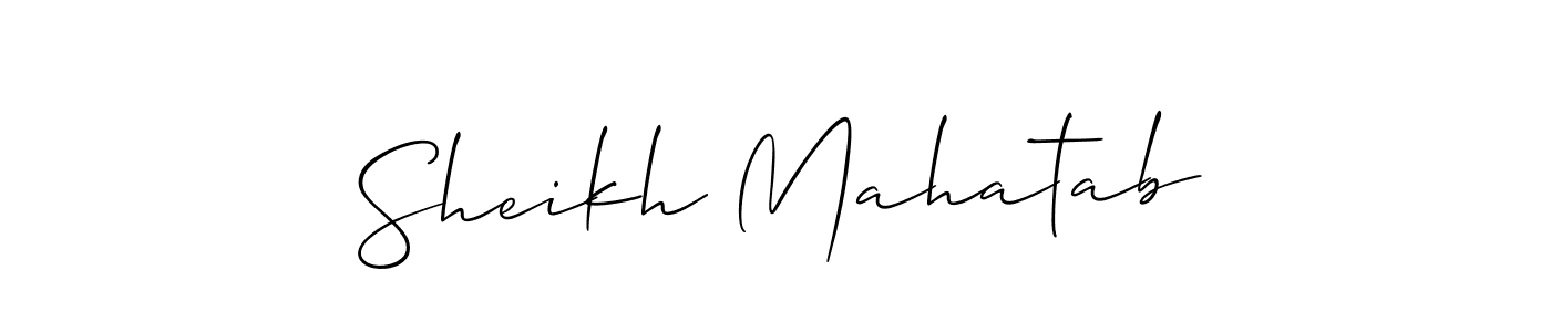 How to make Sheikh Mahatab signature? Allison_Script is a professional autograph style. Create handwritten signature for Sheikh Mahatab name. Sheikh Mahatab signature style 2 images and pictures png