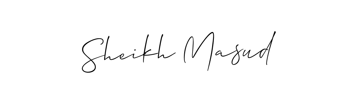 Use a signature maker to create a handwritten signature online. With this signature software, you can design (Allison_Script) your own signature for name Sheikh Masud. Sheikh Masud signature style 2 images and pictures png