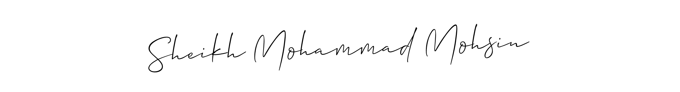 How to make Sheikh Mohammad Mohsin name signature. Use Allison_Script style for creating short signs online. This is the latest handwritten sign. Sheikh Mohammad Mohsin signature style 2 images and pictures png
