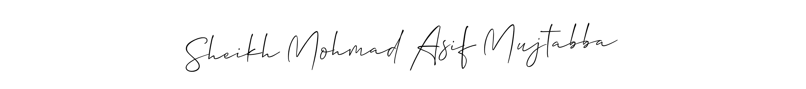 Similarly Allison_Script is the best handwritten signature design. Signature creator online .You can use it as an online autograph creator for name Sheikh Mohmad Asif Mujtabba. Sheikh Mohmad Asif Mujtabba signature style 2 images and pictures png