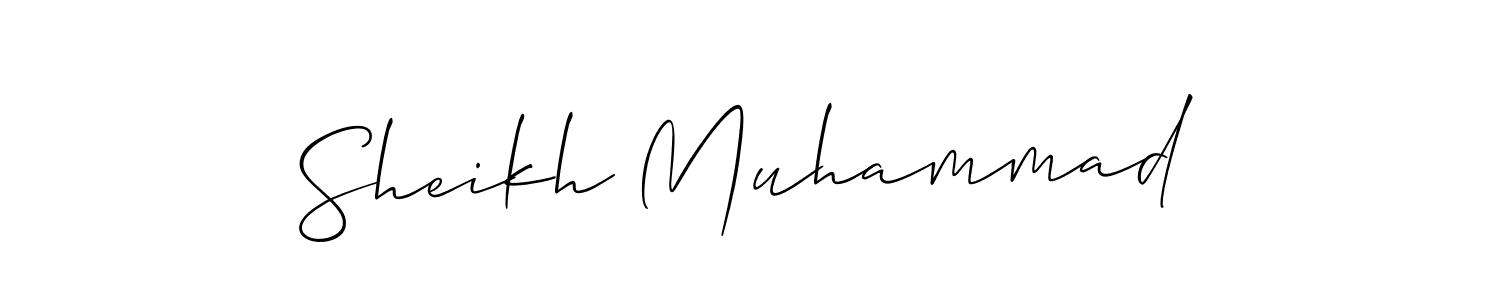 The best way (Allison_Script) to make a short signature is to pick only two or three words in your name. The name Sheikh Muhammad include a total of six letters. For converting this name. Sheikh Muhammad signature style 2 images and pictures png