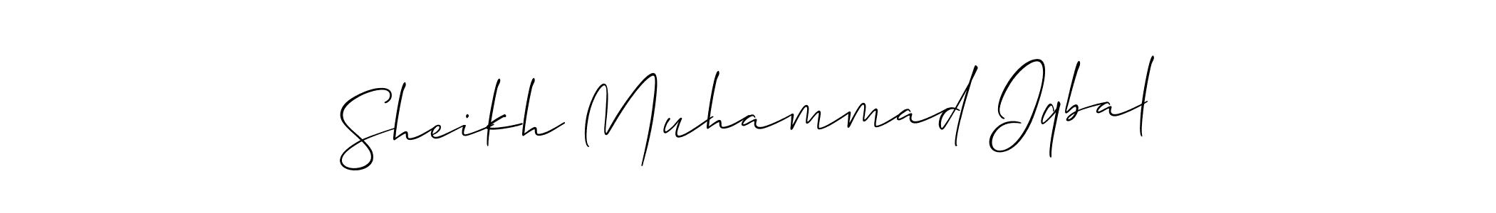 The best way (Allison_Script) to make a short signature is to pick only two or three words in your name. The name Sheikh Muhammad Iqbal include a total of six letters. For converting this name. Sheikh Muhammad Iqbal signature style 2 images and pictures png