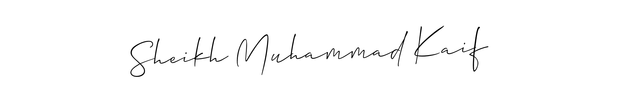 Design your own signature with our free online signature maker. With this signature software, you can create a handwritten (Allison_Script) signature for name Sheikh Muhammad Kaif. Sheikh Muhammad Kaif signature style 2 images and pictures png