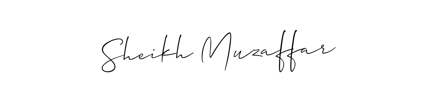 Make a short Sheikh Muzaffar signature style. Manage your documents anywhere anytime using Allison_Script. Create and add eSignatures, submit forms, share and send files easily. Sheikh Muzaffar signature style 2 images and pictures png