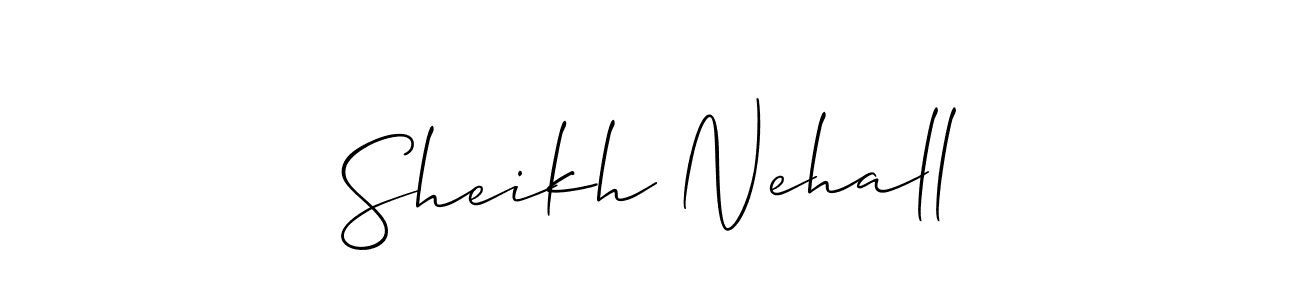 if you are searching for the best signature style for your name Sheikh Nehall. so please give up your signature search. here we have designed multiple signature styles  using Allison_Script. Sheikh Nehall signature style 2 images and pictures png