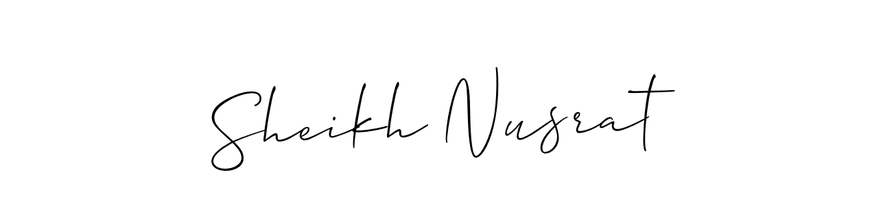 Check out images of Autograph of Sheikh Nusrat name. Actor Sheikh Nusrat Signature Style. Allison_Script is a professional sign style online. Sheikh Nusrat signature style 2 images and pictures png