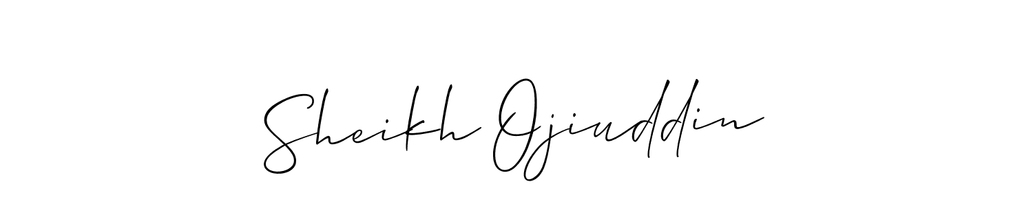 This is the best signature style for the Sheikh Ojiuddin name. Also you like these signature font (Allison_Script). Mix name signature. Sheikh Ojiuddin signature style 2 images and pictures png