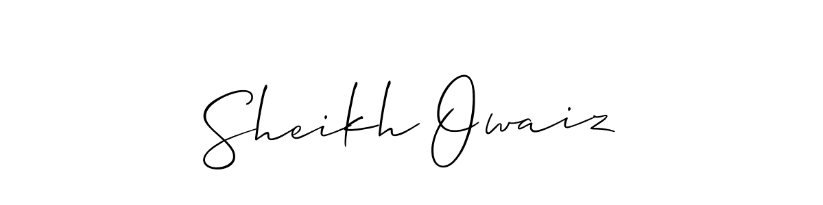 The best way (Allison_Script) to make a short signature is to pick only two or three words in your name. The name Sheikh Owaiz include a total of six letters. For converting this name. Sheikh Owaiz signature style 2 images and pictures png