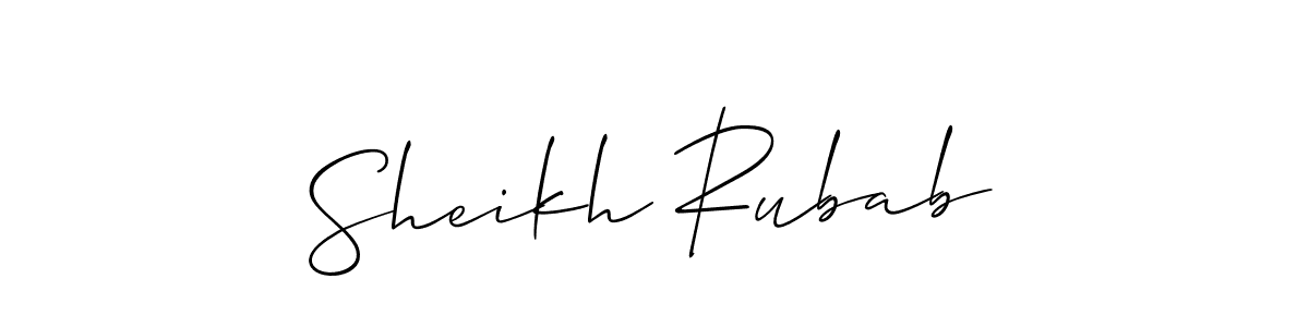 This is the best signature style for the Sheikh Rubab name. Also you like these signature font (Allison_Script). Mix name signature. Sheikh Rubab signature style 2 images and pictures png