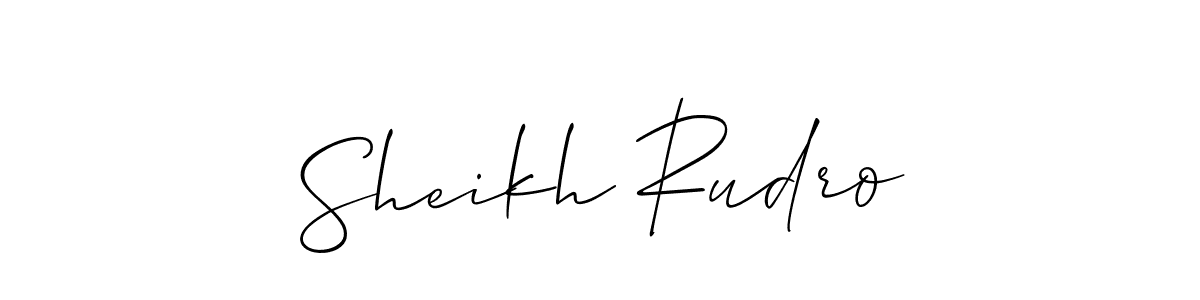 if you are searching for the best signature style for your name Sheikh Rudro. so please give up your signature search. here we have designed multiple signature styles  using Allison_Script. Sheikh Rudro signature style 2 images and pictures png
