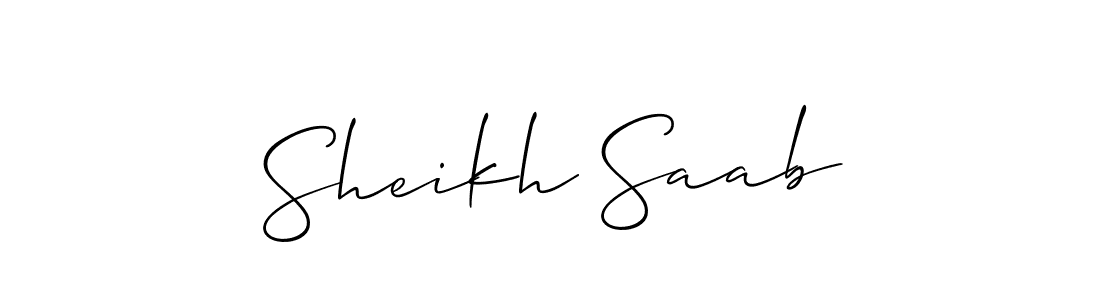 How to make Sheikh Saab name signature. Use Allison_Script style for creating short signs online. This is the latest handwritten sign. Sheikh Saab signature style 2 images and pictures png