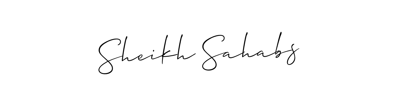 Sheikh Sahabs stylish signature style. Best Handwritten Sign (Allison_Script) for my name. Handwritten Signature Collection Ideas for my name Sheikh Sahabs. Sheikh Sahabs signature style 2 images and pictures png