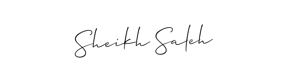 Use a signature maker to create a handwritten signature online. With this signature software, you can design (Allison_Script) your own signature for name Sheikh Saleh. Sheikh Saleh signature style 2 images and pictures png