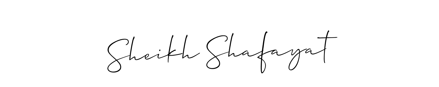 Allison_Script is a professional signature style that is perfect for those who want to add a touch of class to their signature. It is also a great choice for those who want to make their signature more unique. Get Sheikh Shafayat name to fancy signature for free. Sheikh Shafayat signature style 2 images and pictures png