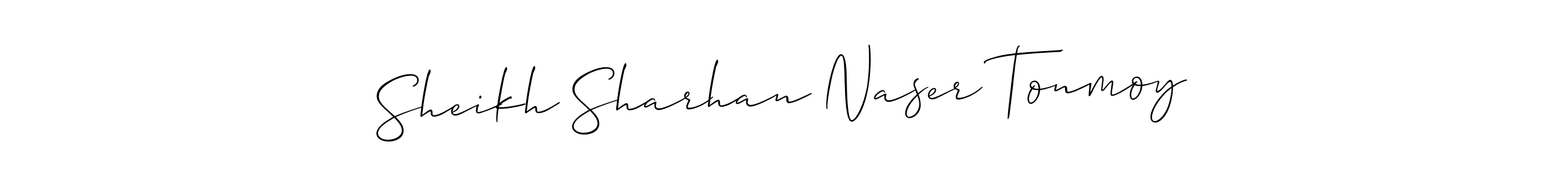 You should practise on your own different ways (Allison_Script) to write your name (Sheikh Sharhan Naser Tonmoy) in signature. don't let someone else do it for you. Sheikh Sharhan Naser Tonmoy signature style 2 images and pictures png