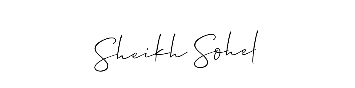 How to Draw Sheikh Sohel signature style? Allison_Script is a latest design signature styles for name Sheikh Sohel. Sheikh Sohel signature style 2 images and pictures png