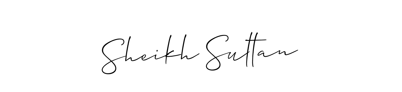 Make a beautiful signature design for name Sheikh Sultan. With this signature (Allison_Script) style, you can create a handwritten signature for free. Sheikh Sultan signature style 2 images and pictures png