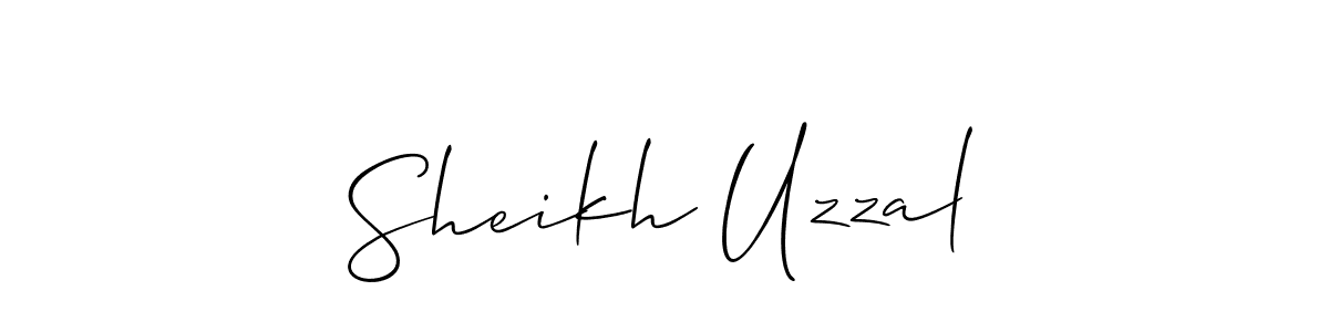 How to make Sheikh Uzzal name signature. Use Allison_Script style for creating short signs online. This is the latest handwritten sign. Sheikh Uzzal signature style 2 images and pictures png