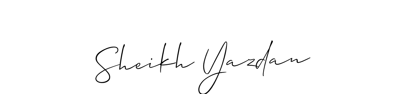 How to Draw Sheikh Yazdan signature style? Allison_Script is a latest design signature styles for name Sheikh Yazdan. Sheikh Yazdan signature style 2 images and pictures png