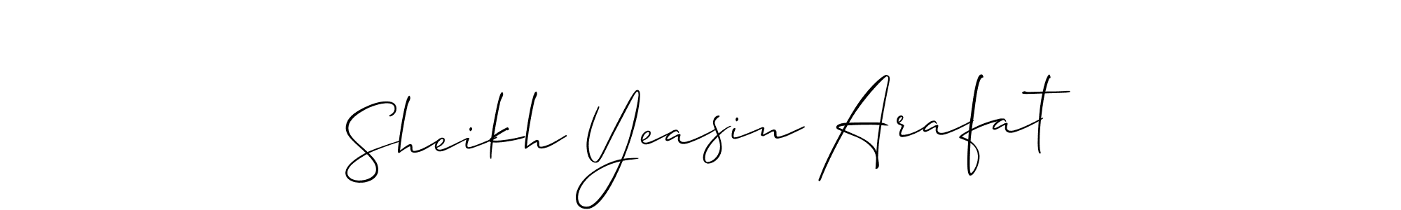 You should practise on your own different ways (Allison_Script) to write your name (Sheikh Yeasin Arafat) in signature. don't let someone else do it for you. Sheikh Yeasin Arafat signature style 2 images and pictures png