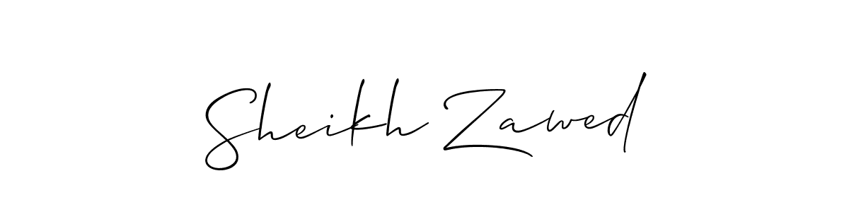 The best way (Allison_Script) to make a short signature is to pick only two or three words in your name. The name Sheikh Zawed include a total of six letters. For converting this name. Sheikh Zawed signature style 2 images and pictures png