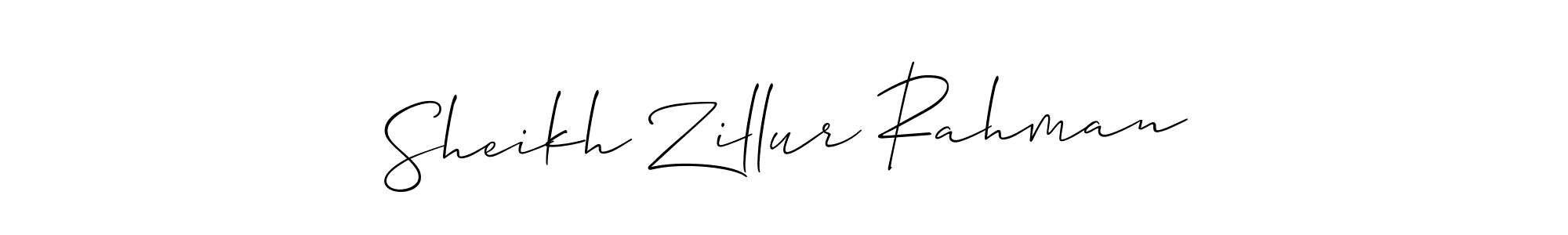 How to make Sheikh Zillur Rahman name signature. Use Allison_Script style for creating short signs online. This is the latest handwritten sign. Sheikh Zillur Rahman signature style 2 images and pictures png