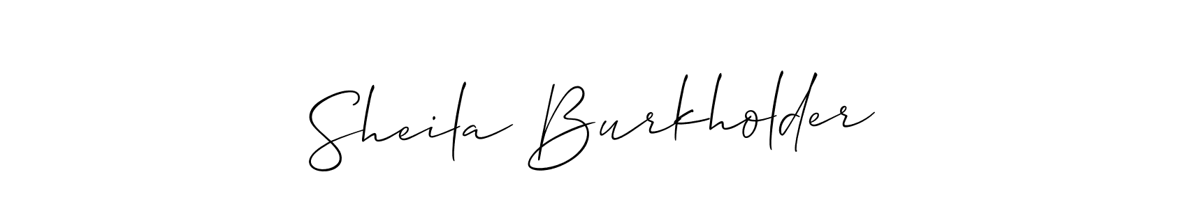 Create a beautiful signature design for name Sheila Burkholder. With this signature (Allison_Script) fonts, you can make a handwritten signature for free. Sheila Burkholder signature style 2 images and pictures png