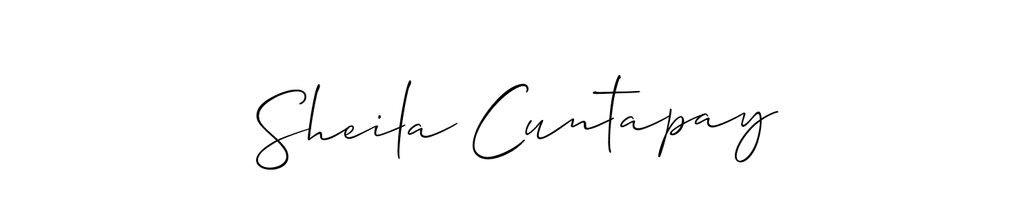 Here are the top 10 professional signature styles for the name Sheila Cuntapay. These are the best autograph styles you can use for your name. Sheila Cuntapay signature style 2 images and pictures png