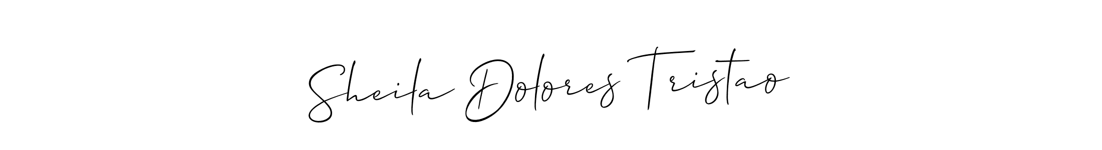 Sheila Dolores Tristao stylish signature style. Best Handwritten Sign (Allison_Script) for my name. Handwritten Signature Collection Ideas for my name Sheila Dolores Tristao. Sheila Dolores Tristao signature style 2 images and pictures png