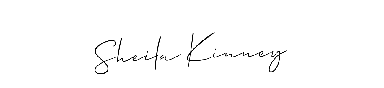 You should practise on your own different ways (Allison_Script) to write your name (Sheila Kinney) in signature. don't let someone else do it for you. Sheila Kinney signature style 2 images and pictures png