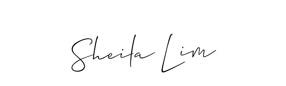 Also You can easily find your signature by using the search form. We will create Sheila Lim name handwritten signature images for you free of cost using Allison_Script sign style. Sheila Lim signature style 2 images and pictures png